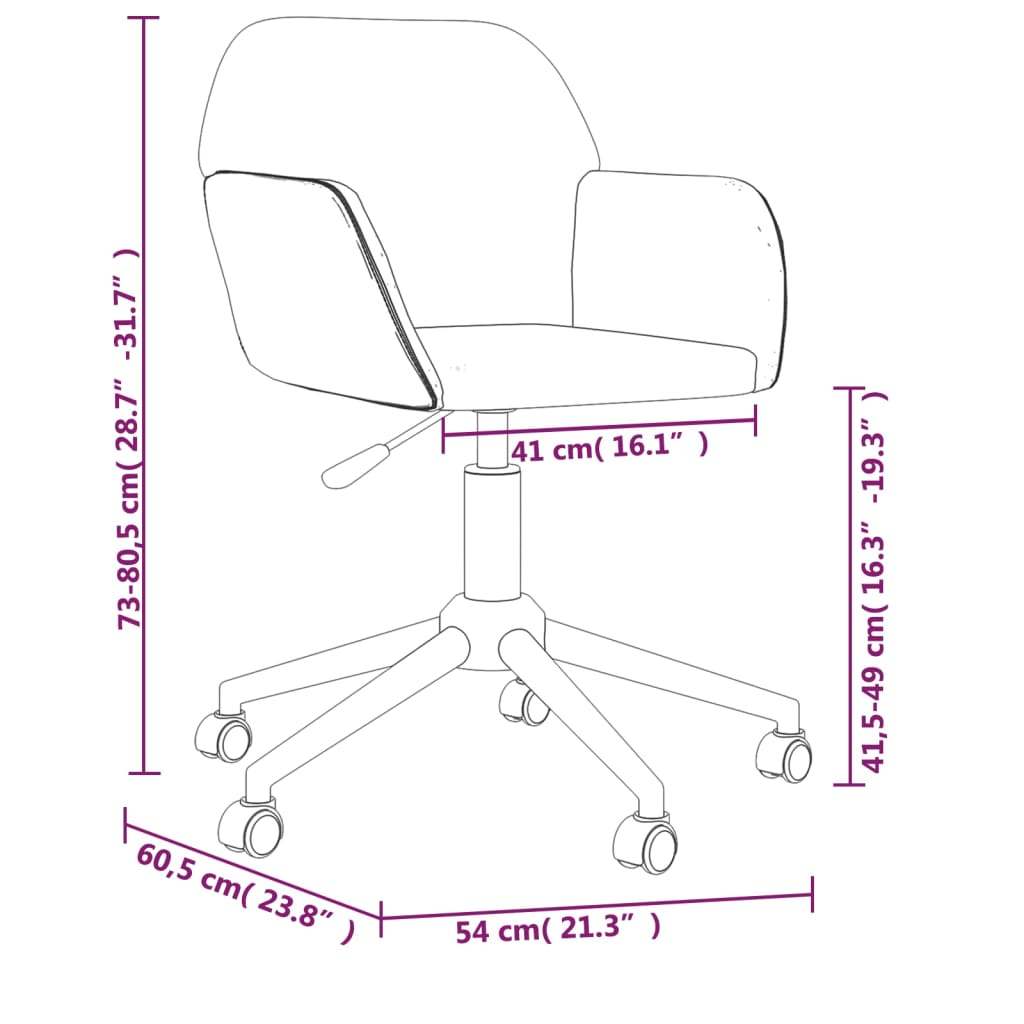 vidaXL Swivel Office Chair