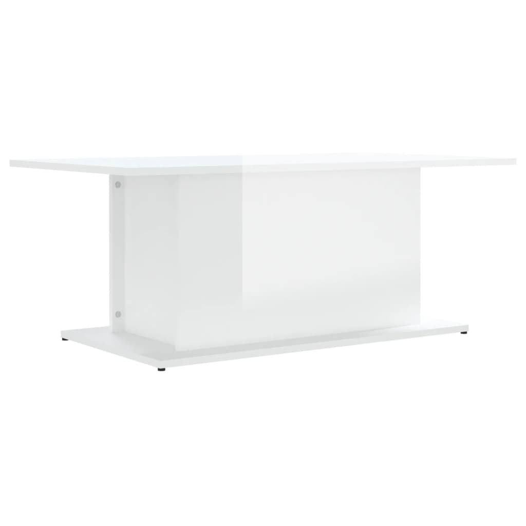 vidaXL Coffee Table High Gloss White 40.2"x21.9"x15.7" Engineered Wood