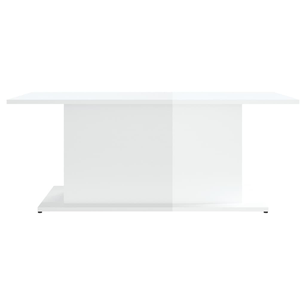 vidaXL Coffee Table High Gloss White 40.2"x21.9"x15.7" Engineered Wood