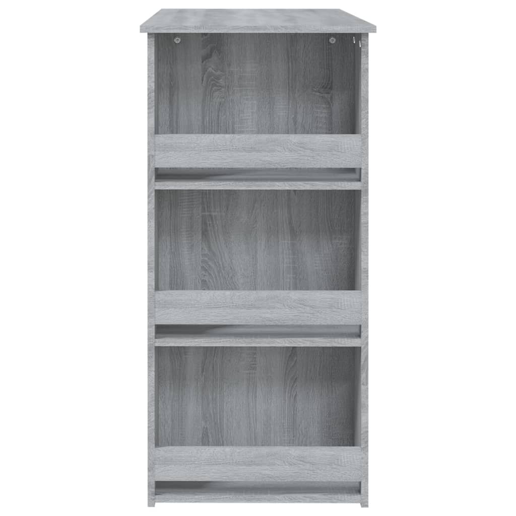 vidaXL Bar Table with Storage Rack Gray Sonoma