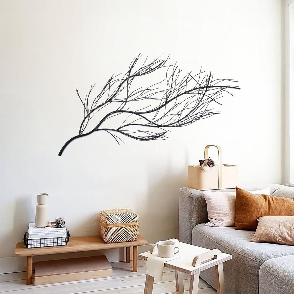 Black Metal Branch Wall Decor