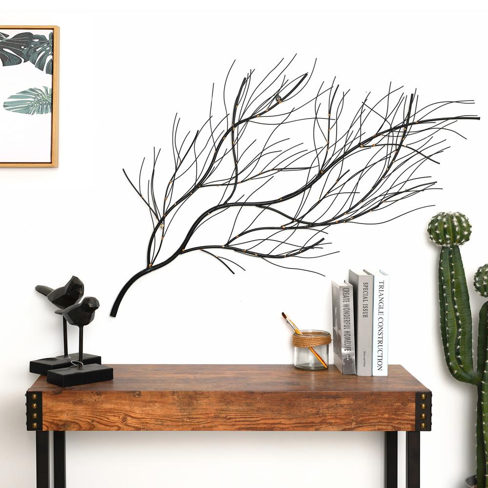 Black Metal Branch Wall Decor