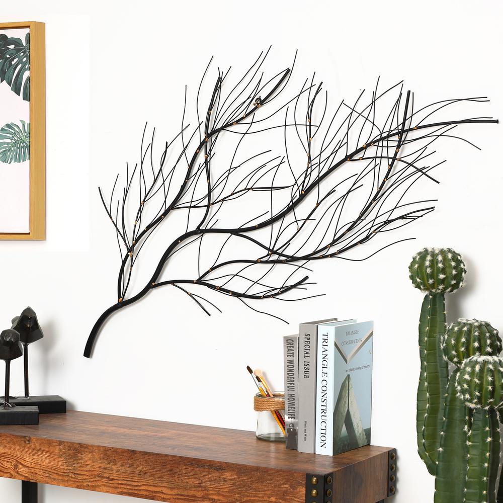 Black Metal Branch Wall Decor