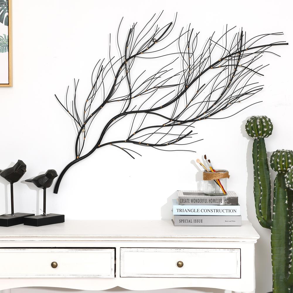 Black Metal Branch Wall Decor