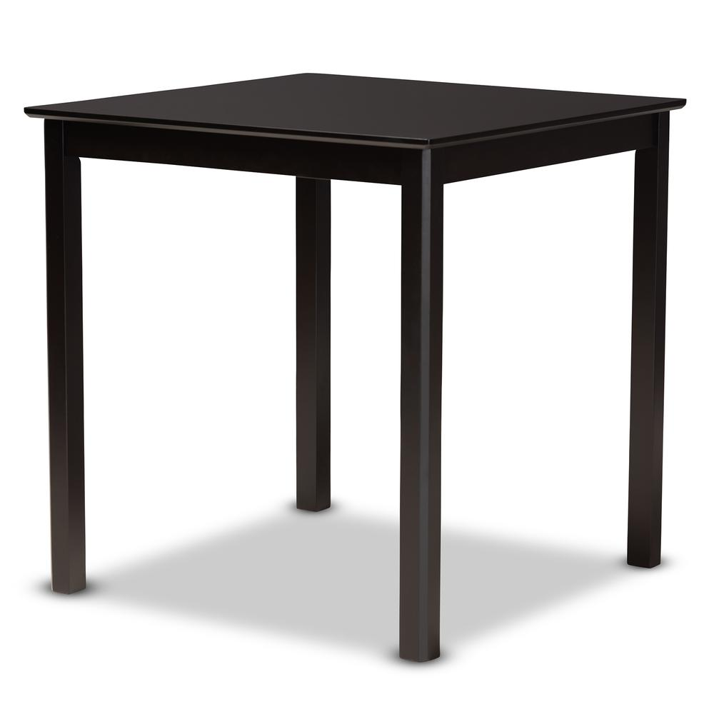 Gray Fabric Upholstered Espresso Brown Finished 5-Piece Wood Pub Set