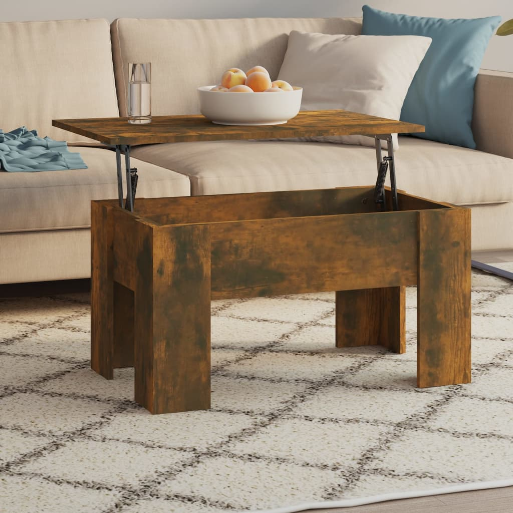 vidaXL Coffee Table Smoked Oak 31.1"x19.3"x16.1" Engineered Wood