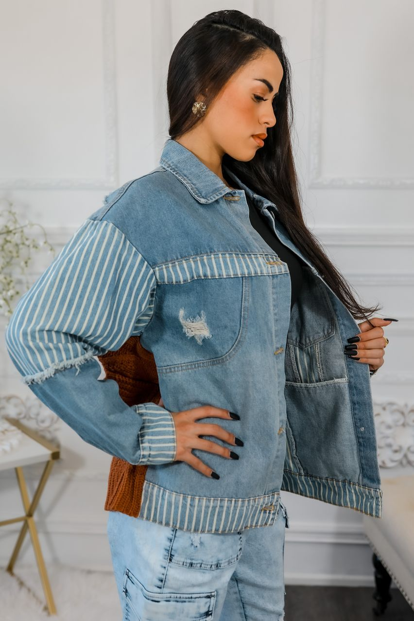 Unique Encounter Oversized Denim Jacket