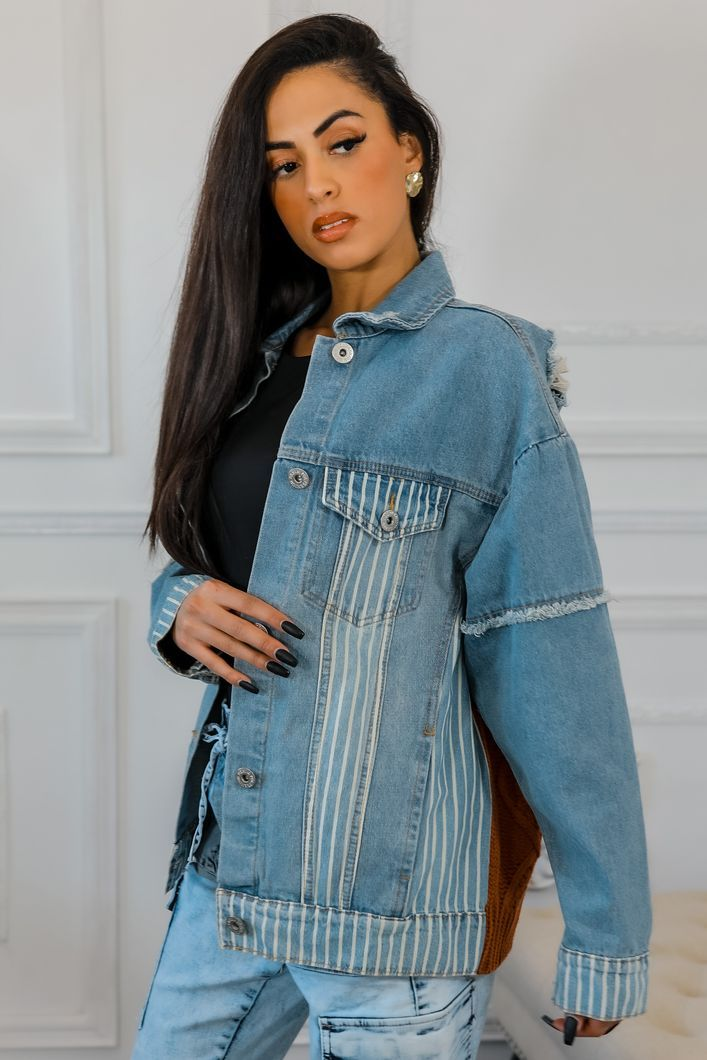 Unique Encounter Oversized Denim Jacket