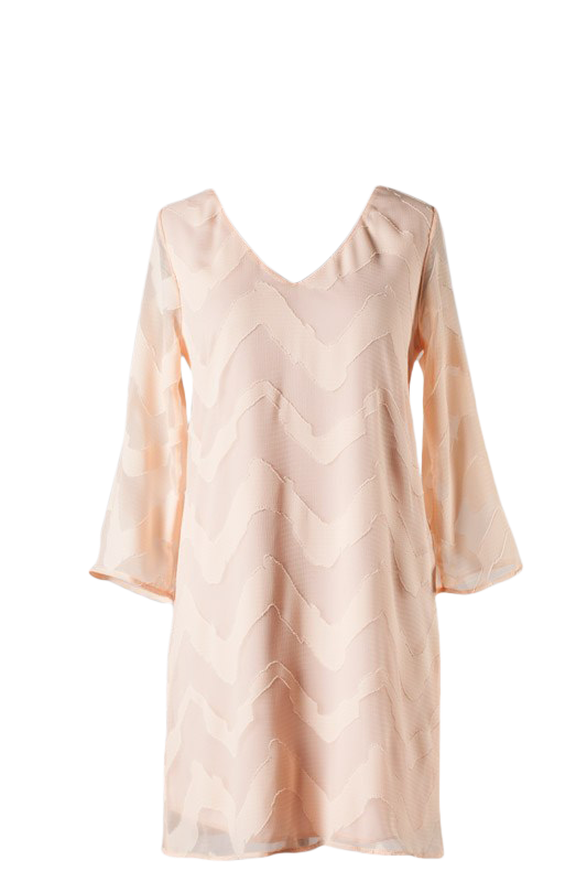 Soft Pattern Peach Shift Dress