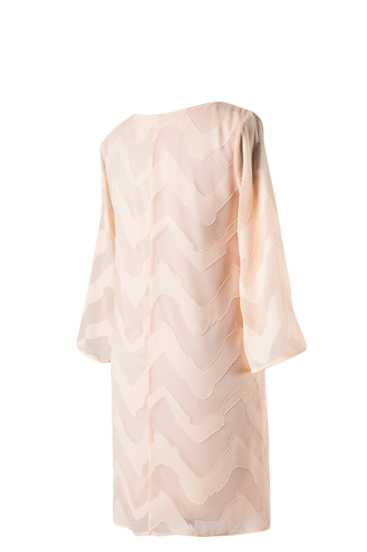 Soft Pattern Peach Shift Dress