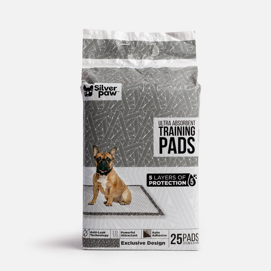 Printed Dog Training Pads - Black & White - 25 ct