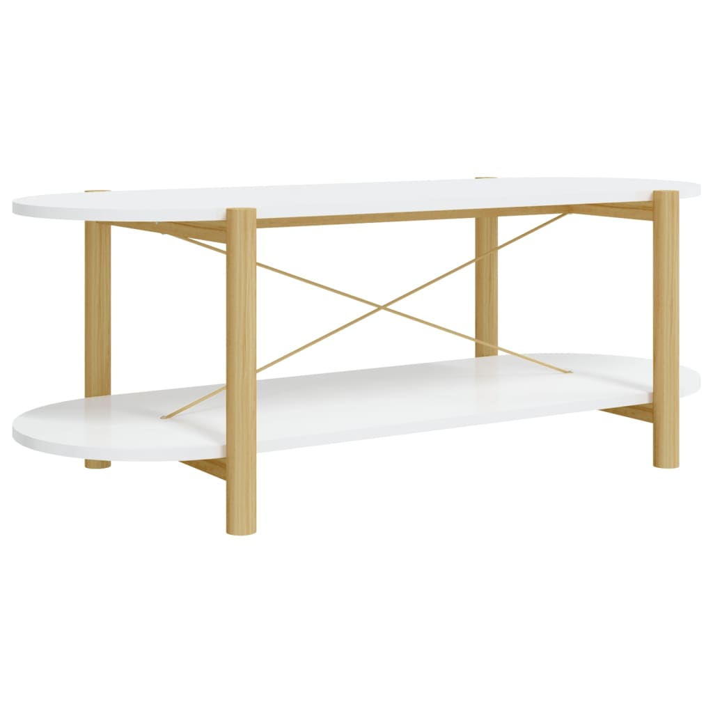 vidaXL Coffee Table White 43.3"x18.9"x15.7" Engineered Wood