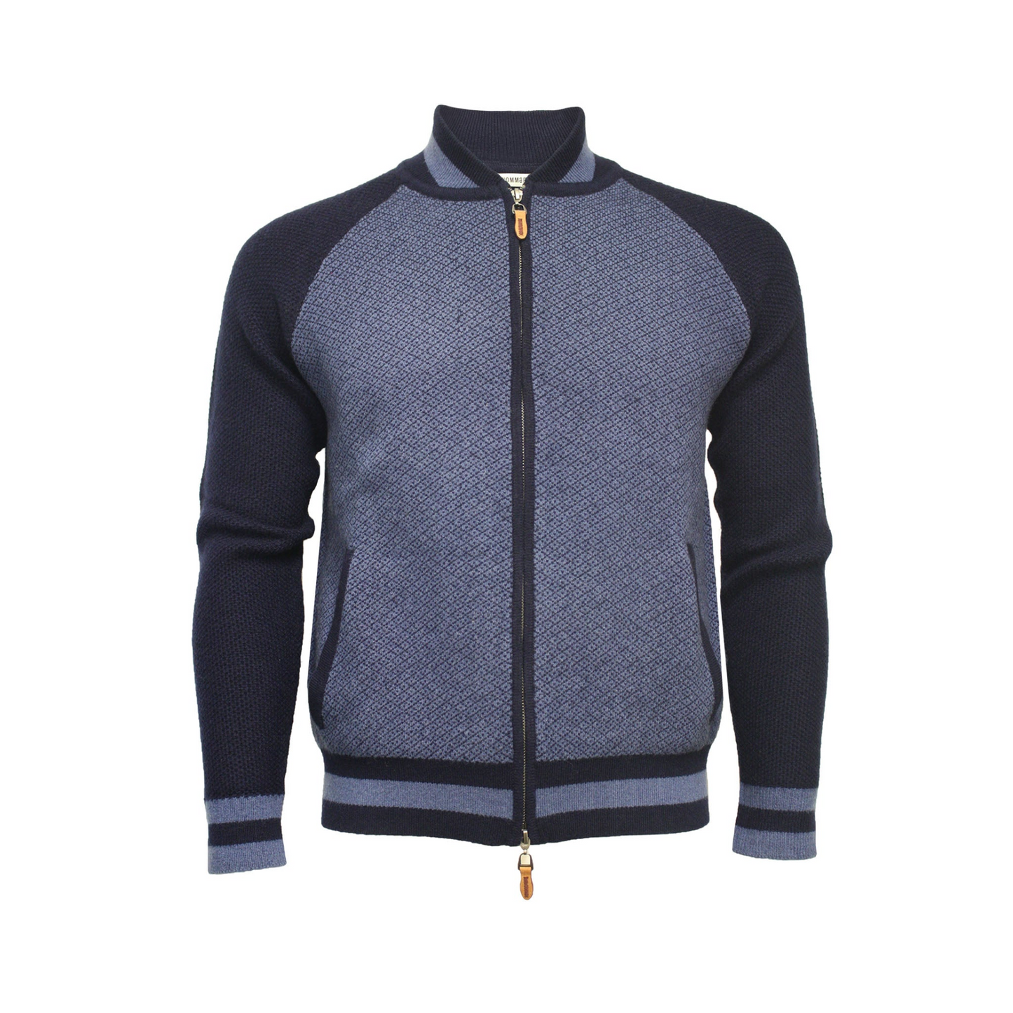 Cashmere Bomber Jacket in diamond stitch Mougins