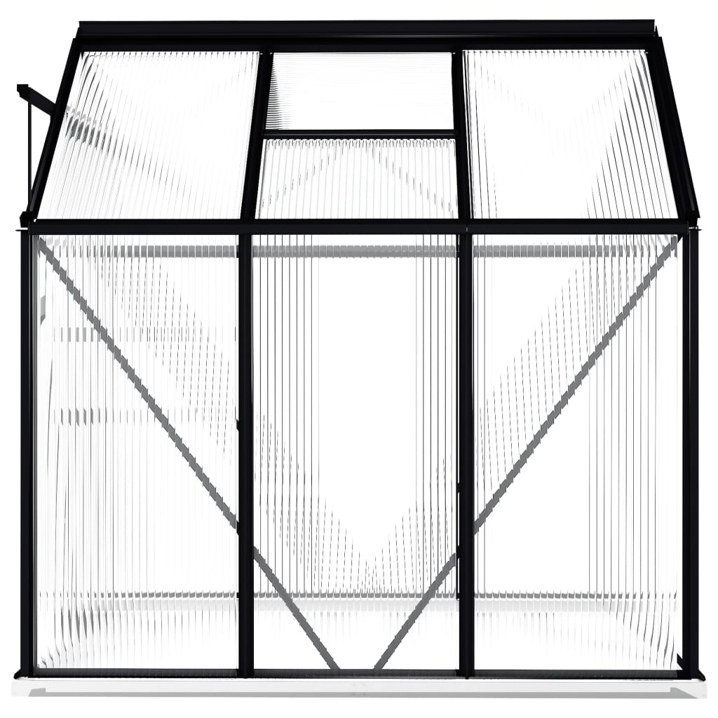 vidaXL Greenhouse with Base Frame Anthracite Aluminum 38.9 ft²