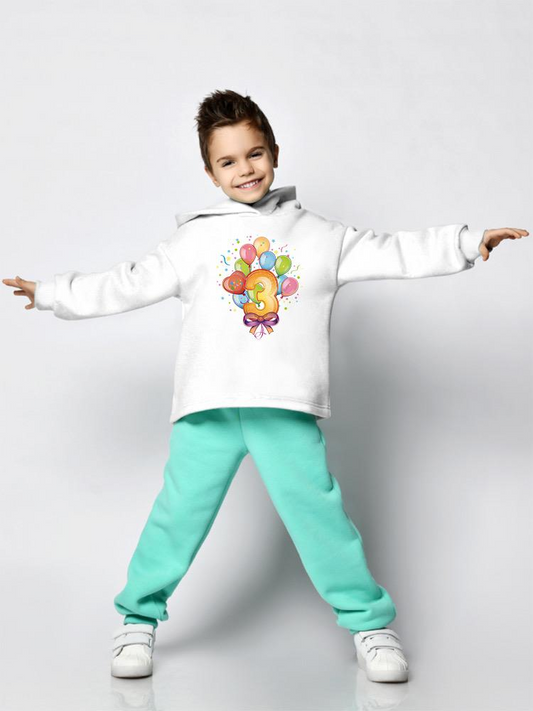 3Rd Birthday Balloons Hoodie -Image by Shutterstock