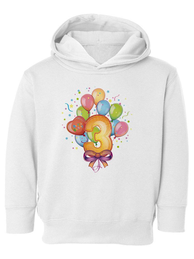 3Rd Birthday Balloons Hoodie -Image by Shutterstock