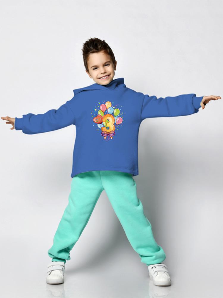 3Rd Birthday Balloons Hoodie -Image by Shutterstock