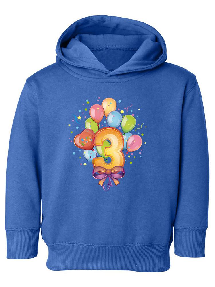 3Rd Birthday Balloons Hoodie -Image by Shutterstock