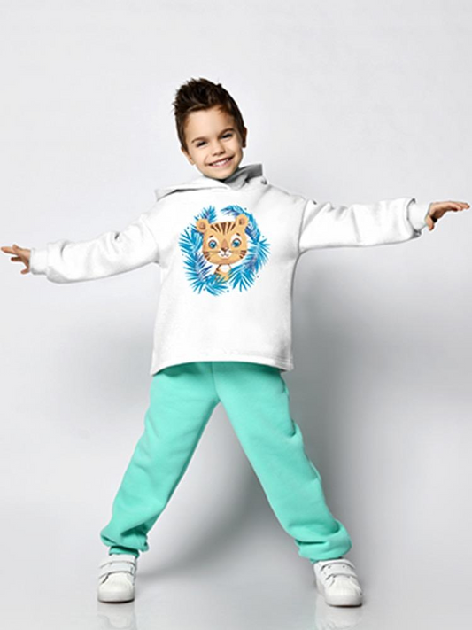 Tiger With Jungle Leaves Hoodie -Image by Shutterstock