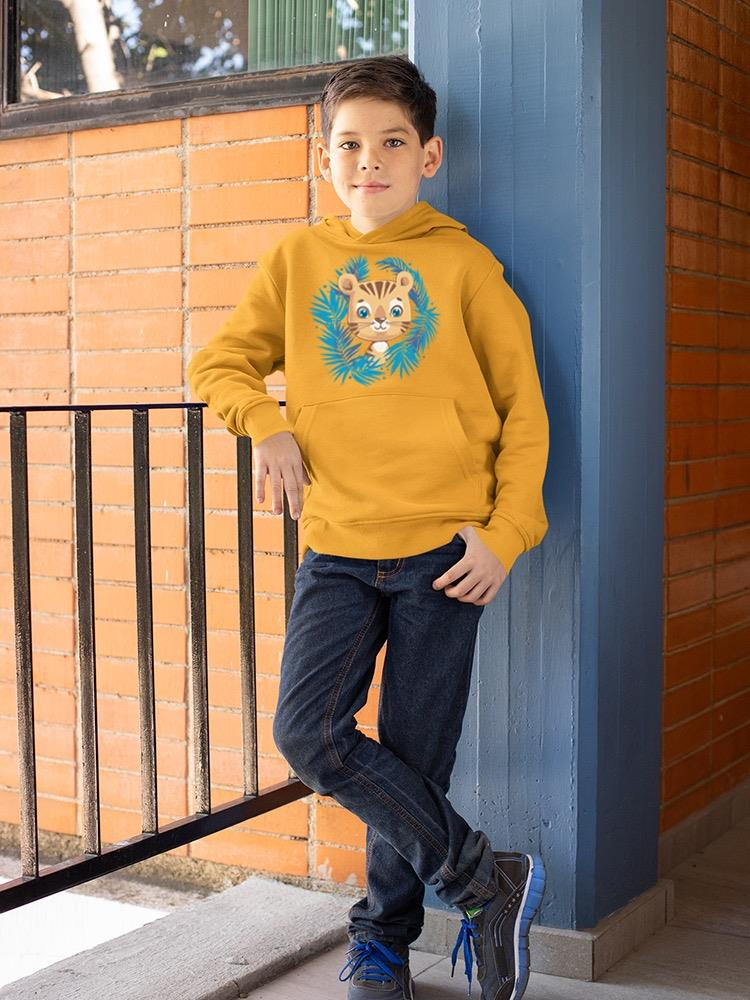 Tiger With Jungle Leaves Hoodie -Image by Shutterstock