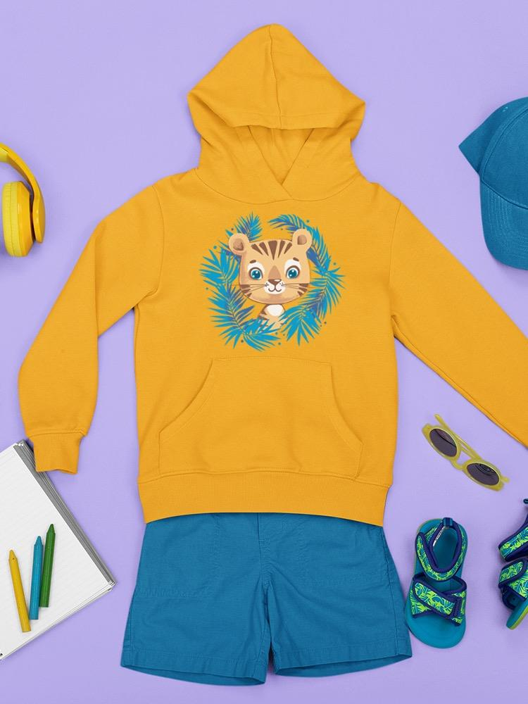 Tiger With Jungle Leaves Hoodie -Image by Shutterstock