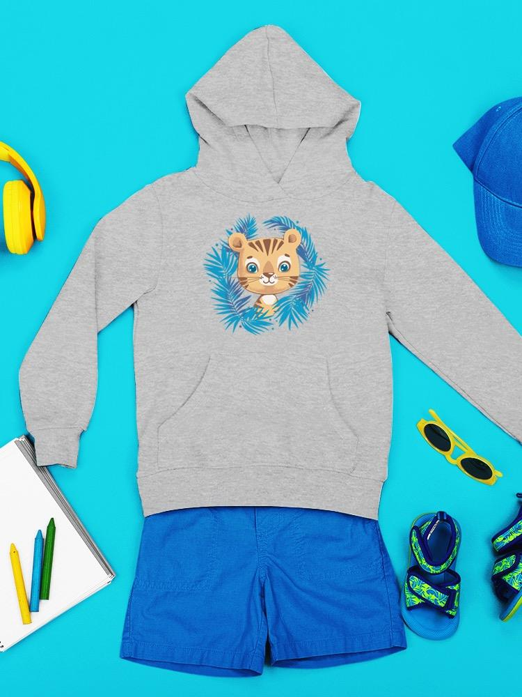 Tiger With Jungle Leaves Hoodie -Image by Shutterstock