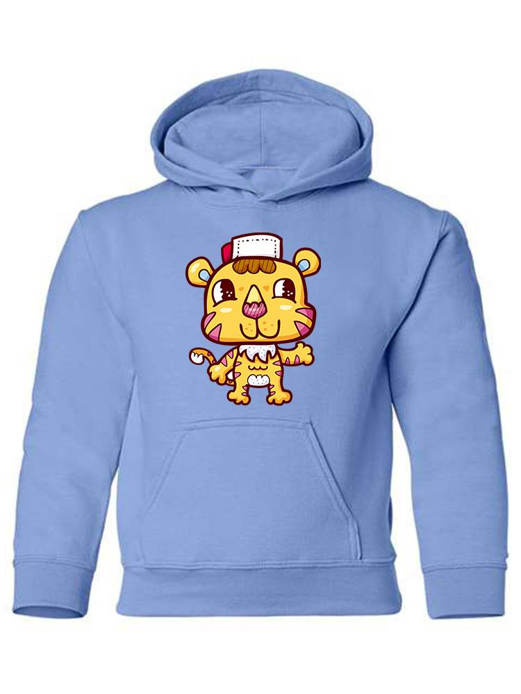 Cute And Happy Tiger Hoodie -Image by Shutterstock