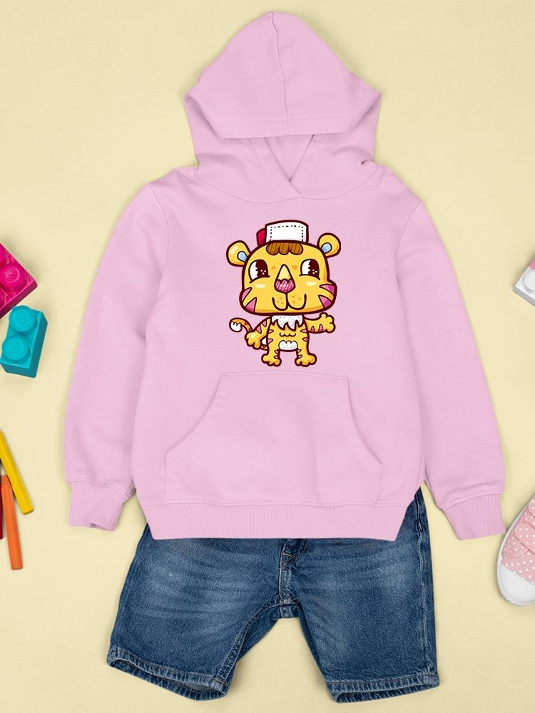 Cute And Happy Tiger Hoodie -Image by Shutterstock