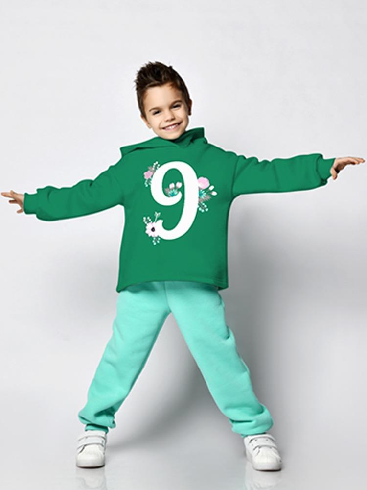 Number 9 With Flowers Hoodie -Image by Shutterstock