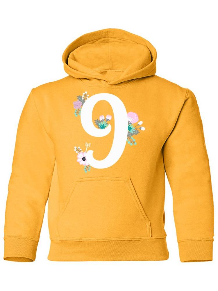 Number 9 With Flowers Hoodie -Image by Shutterstock