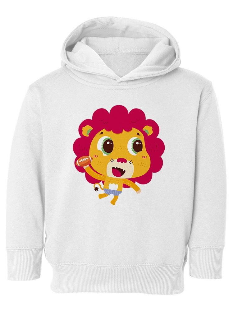 Lion Playing Football Hoodie -Image by Shutterstock