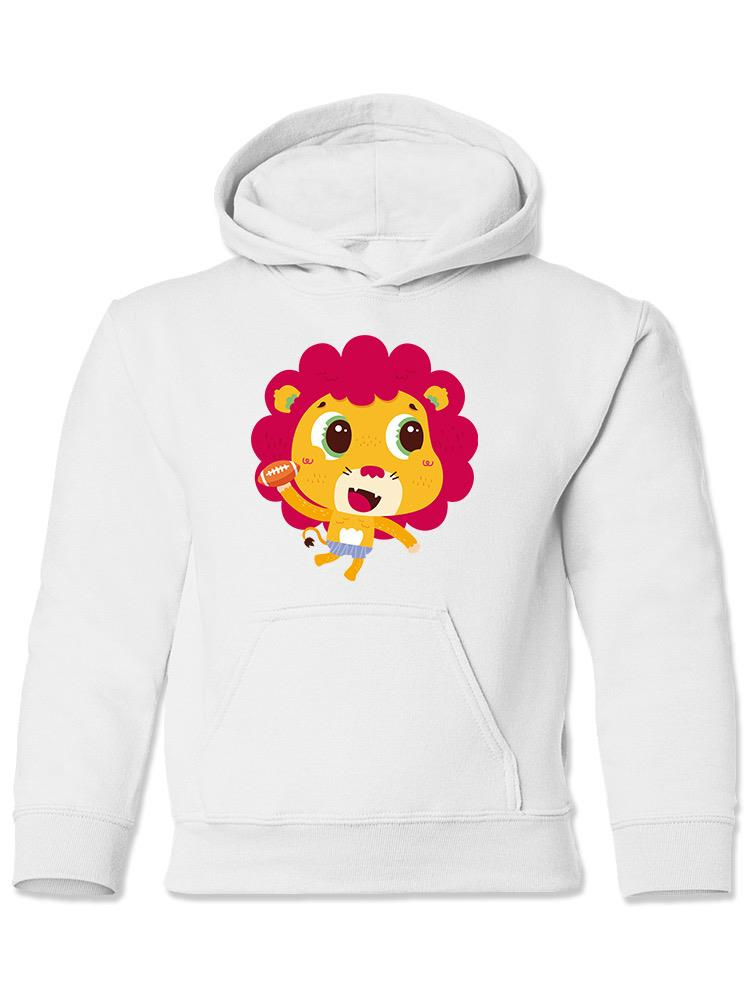 Lion Playing Football Hoodie -Image by Shutterstock