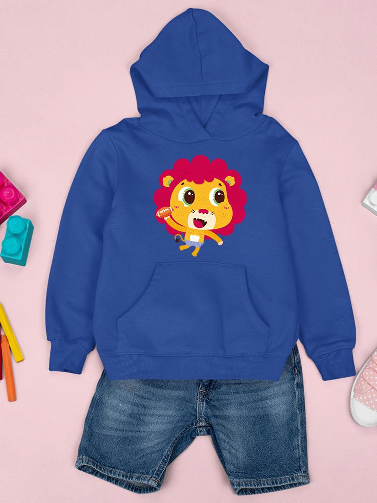 Lion Playing Football Hoodie -Image by Shutterstock