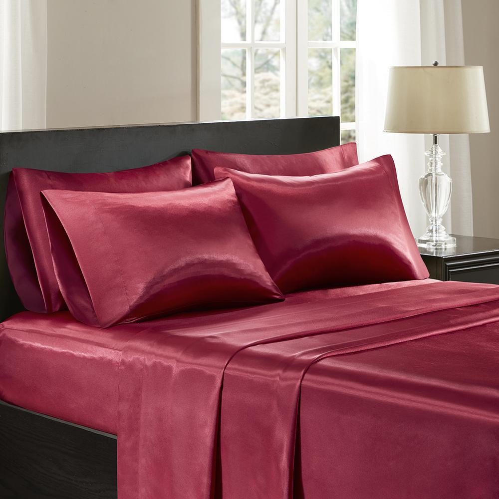 100% Polyester Satin Solid Sheet Set,SHET20-507