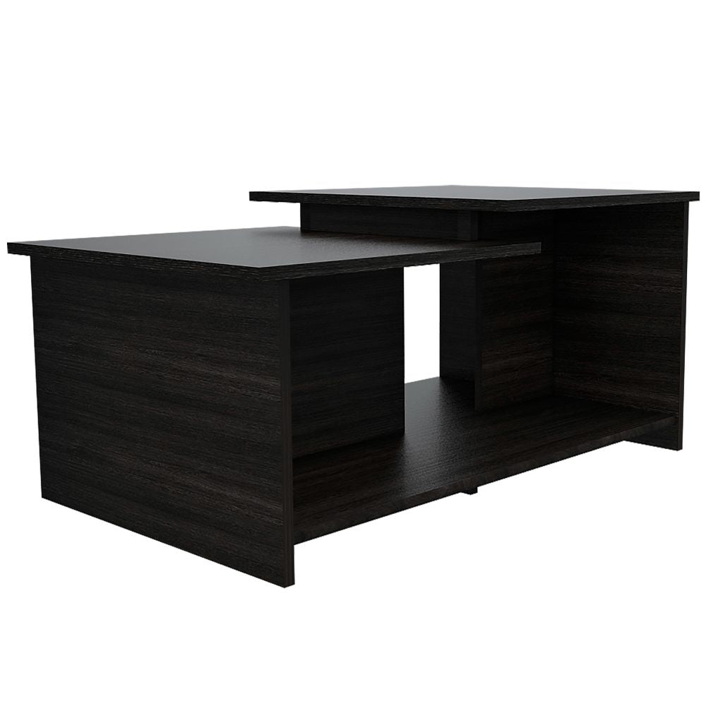 Coffee Table Rochester, Lower Open Shelf, Carbon Espresso Finish