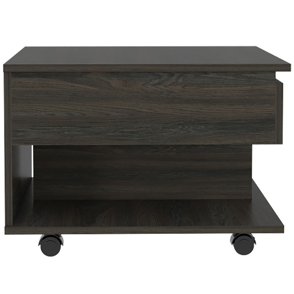 Lift Top Coffee Table Mercuri, Casters, Carbon Espresso Finish