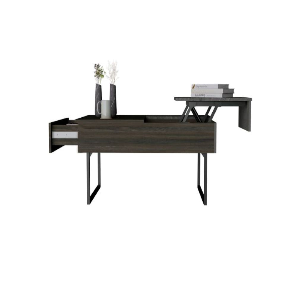 Lift Top Coffee Table 2 Dazza, One Drawer, Carbon Espresso / Onyx Finish