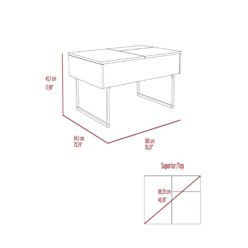 Lift Top Coffee Table 2 Dazza, One Drawer, Carbon Espresso / Onyx Finish