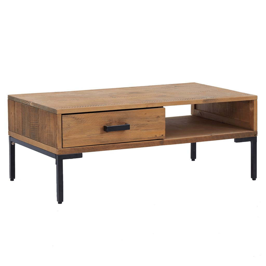 vidaXL Coffee Table 35.4"x19.7"x13.8" Solid Wood Pine