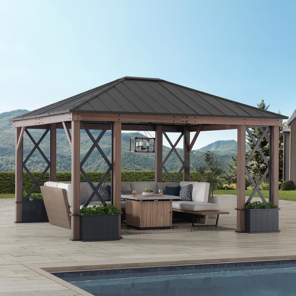 Sunjoy 13 x 15 ft Hardtop Gazebo