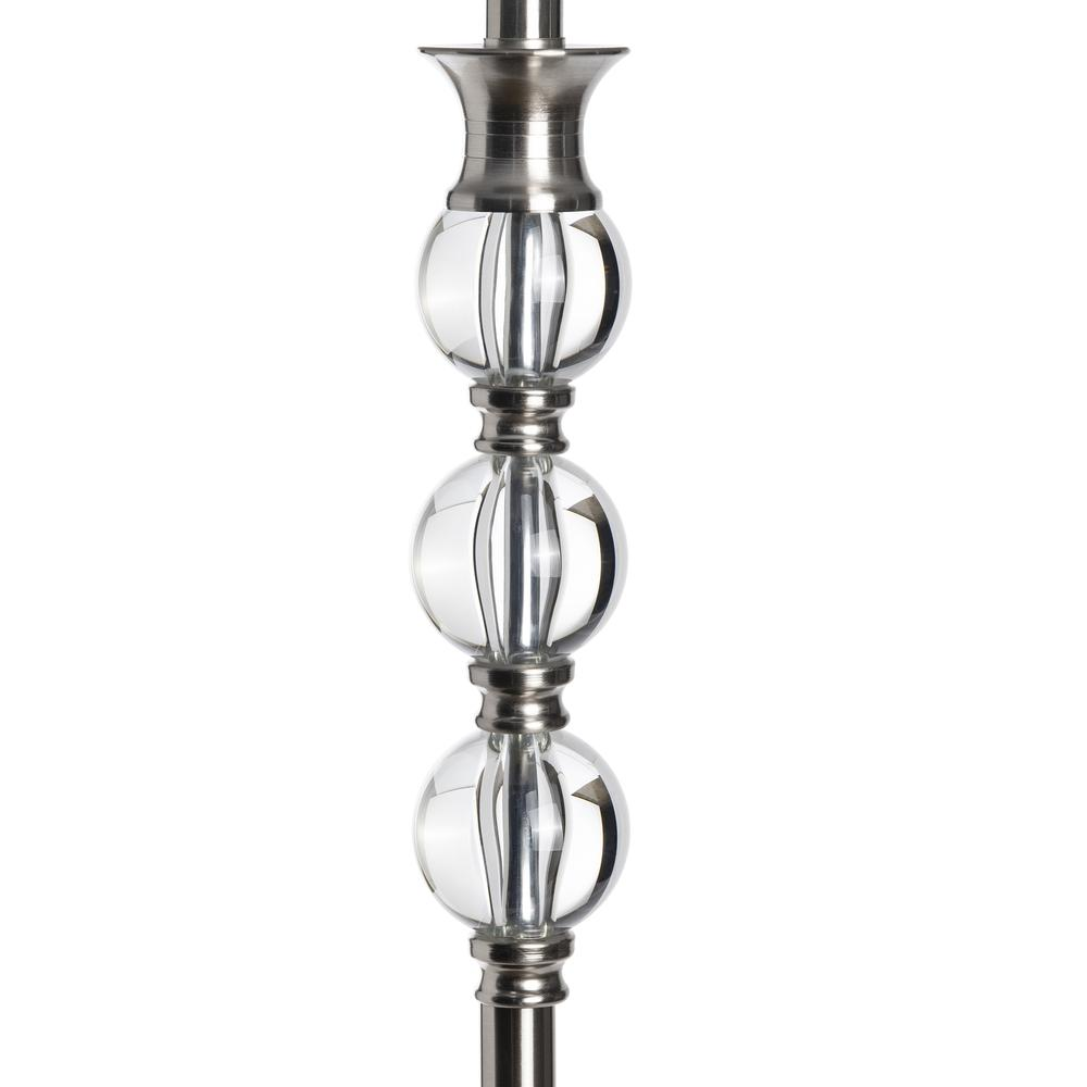 Crestview Collection Preston 61.5 Inch Metal Brushed Nickel Finish Floor Lamp