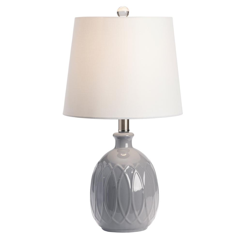 Crestview Collection Kearny 21 inch Gray Ceramic Table Lamp