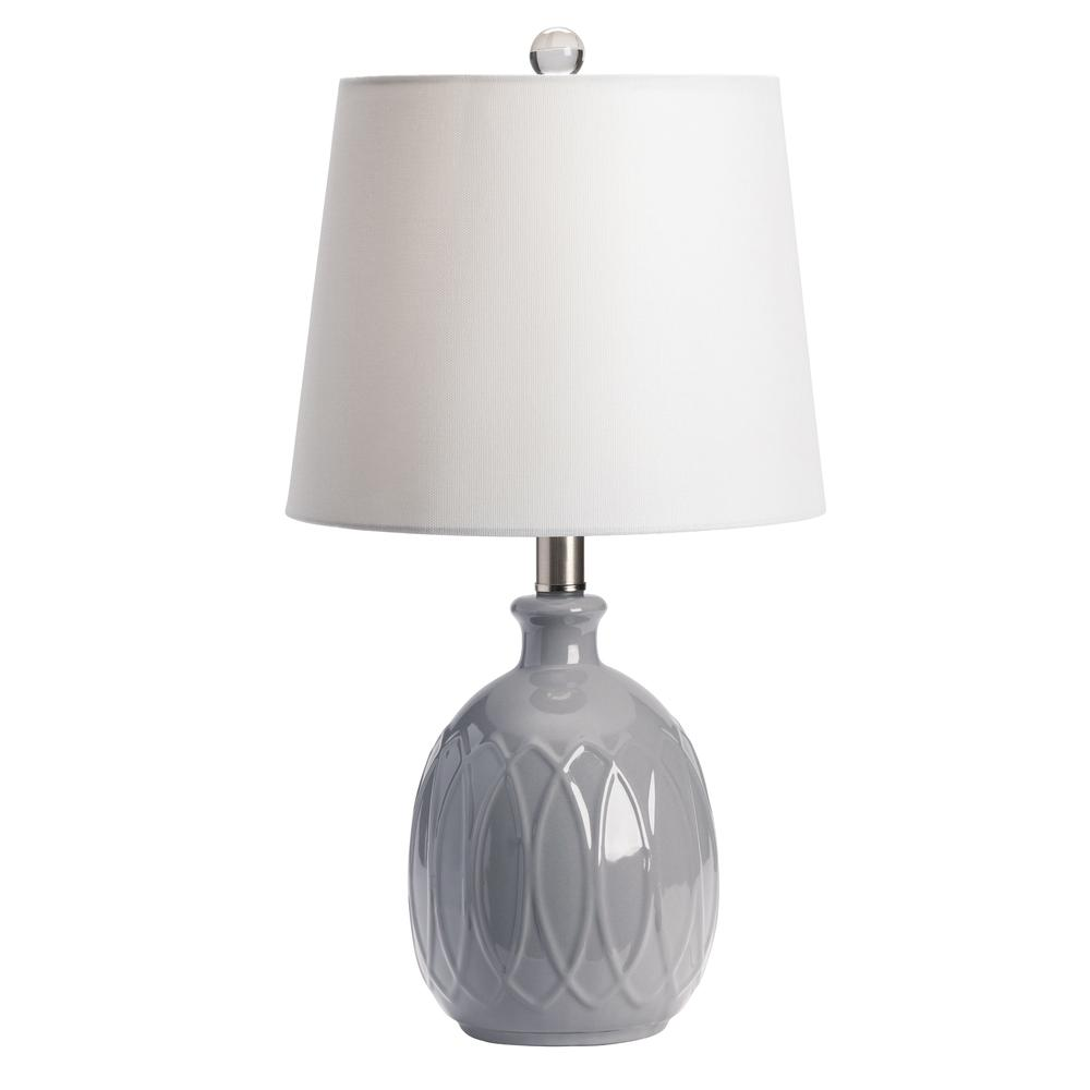 Crestview Collection Kearny 21 inch Gray Ceramic Table Lamp