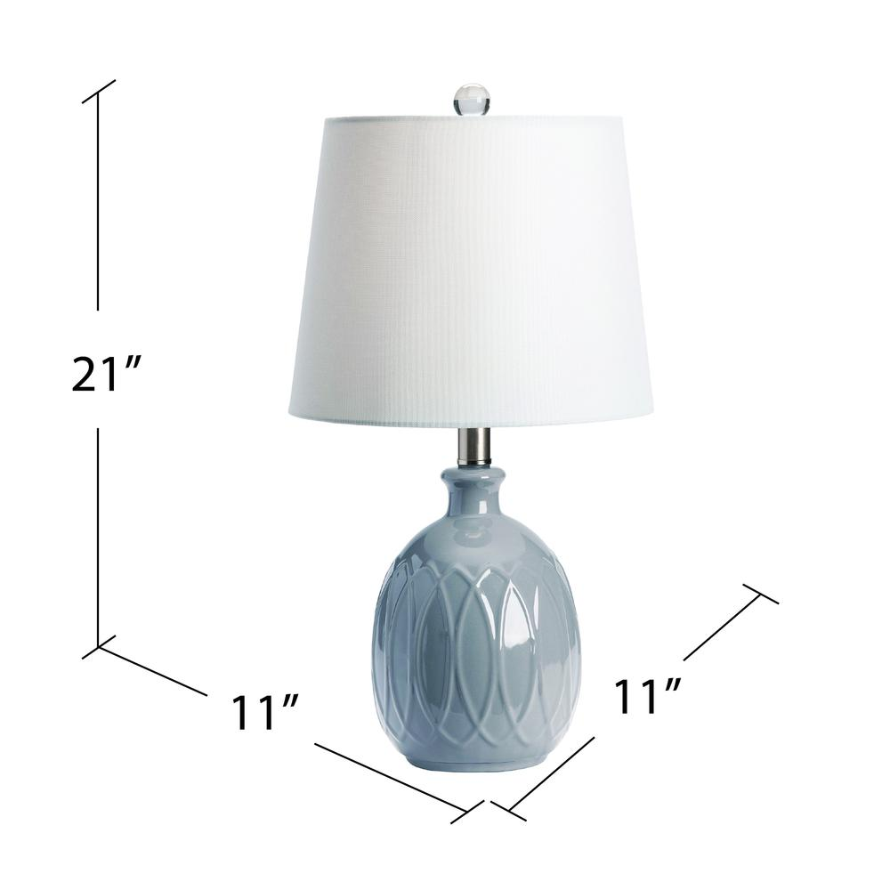 Crestview Collection Kearny 21 inch Gray Ceramic Table Lamp