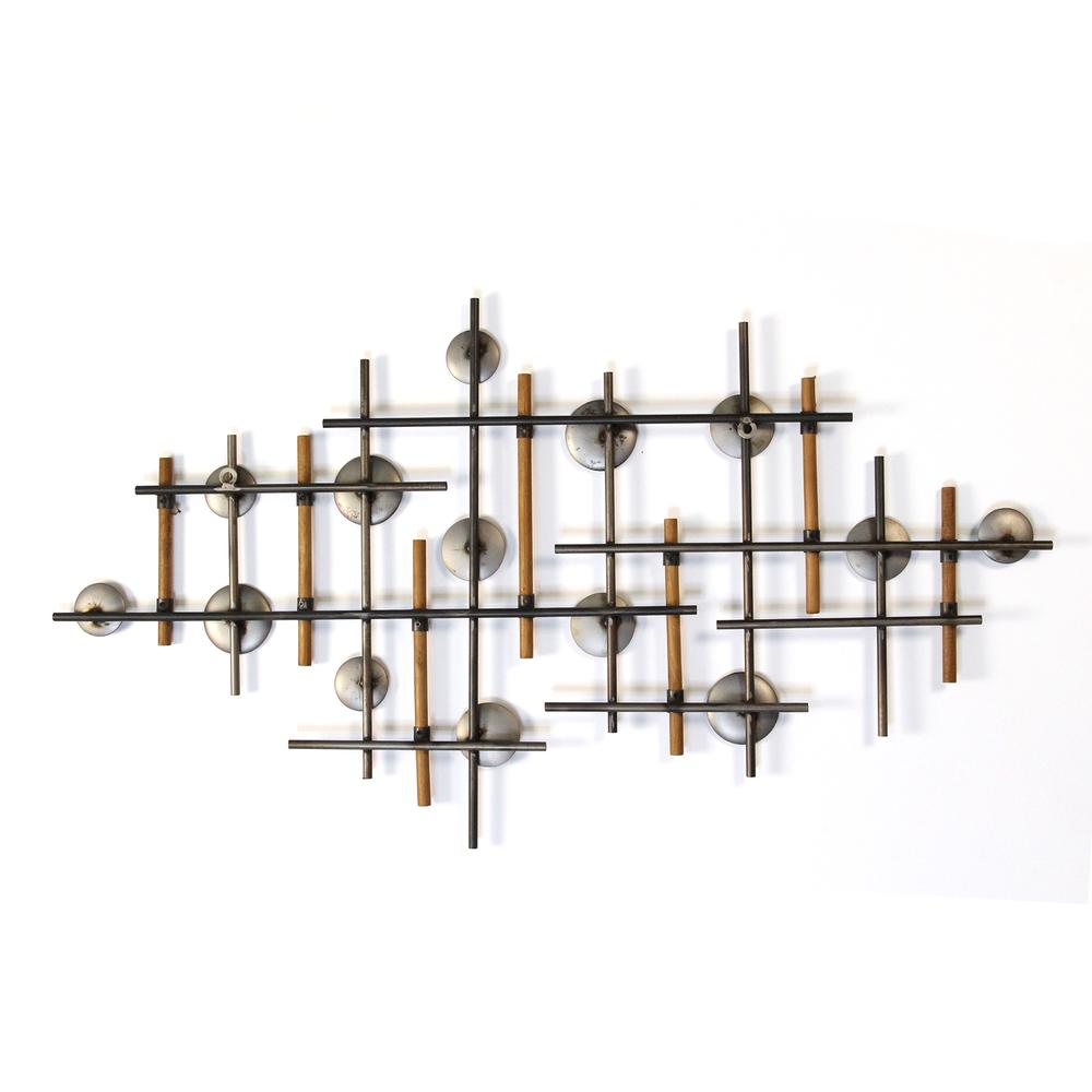 Stratton Home Decor Metal and Wood Wall Sculpture