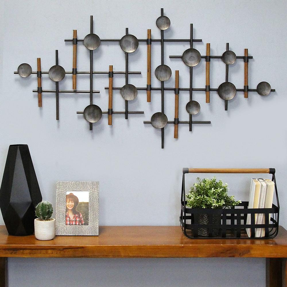 Stratton Home Decor Metal and Wood Wall Sculpture