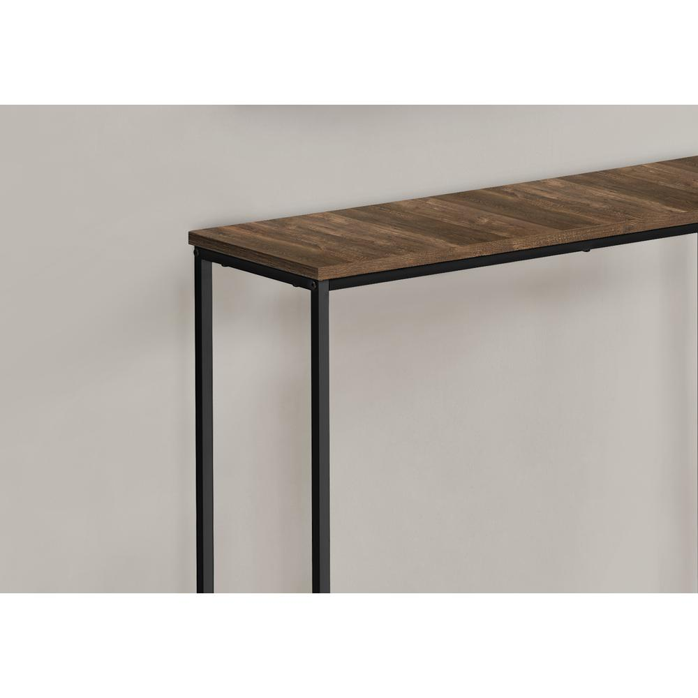 ACCENT TABLE - 32"L / BROWN RECLAIMED / BLACK CONSOLE