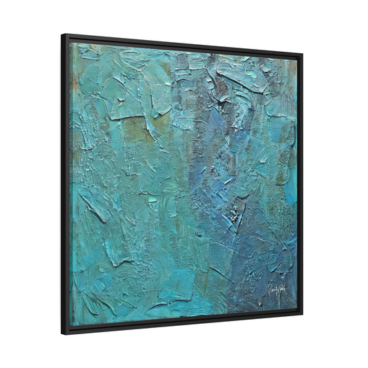 Canvas Wall Art Matte With Frame & Eco- Friendly TEAL - By QueenNoble