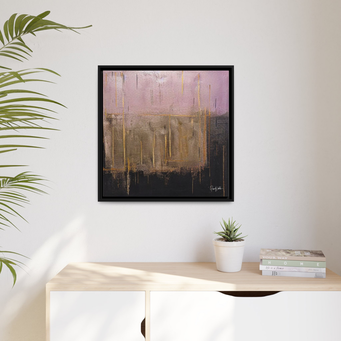 Canvas Wall Art Matte With Frame & Eco- Friendly PINK By QueenNoble