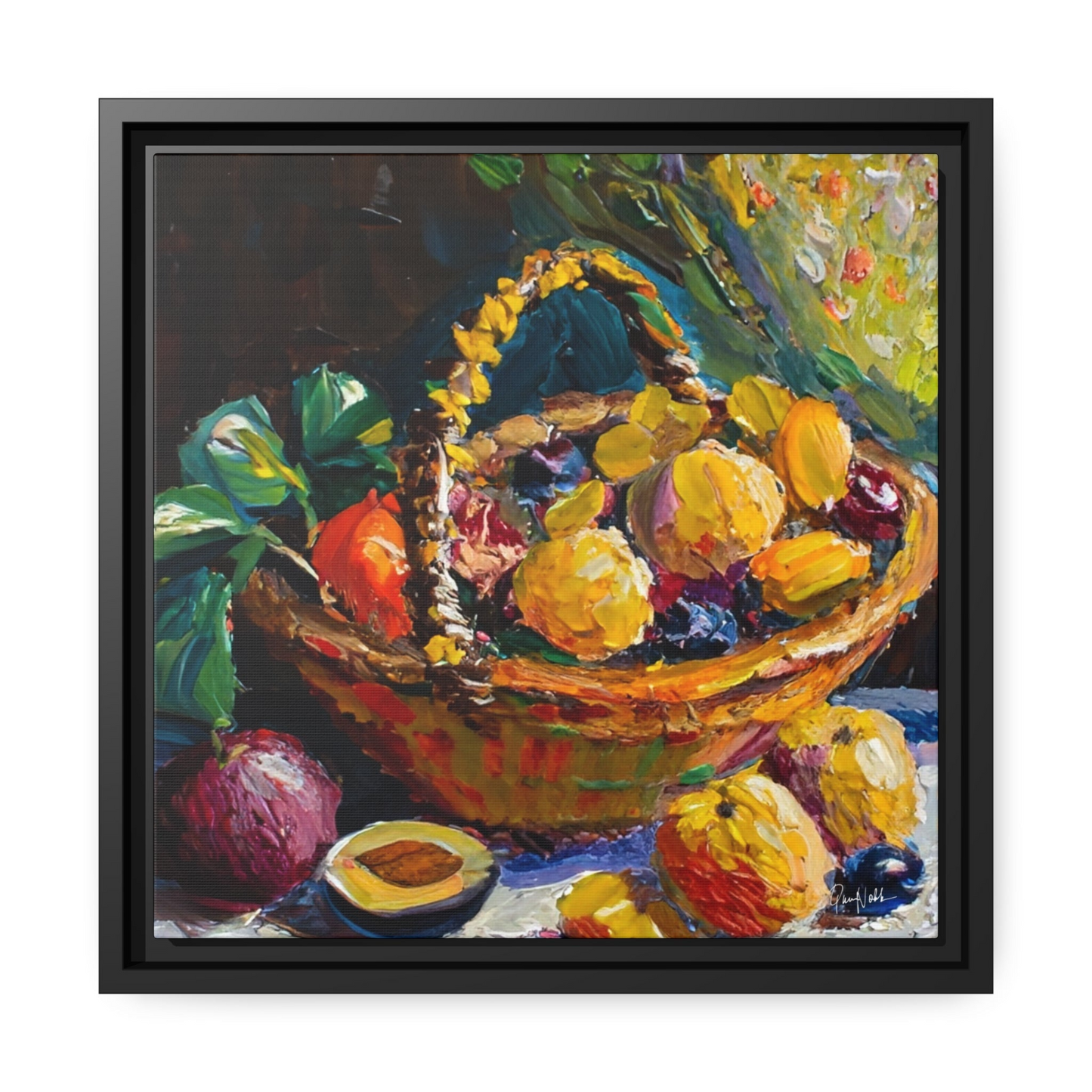 FRUITS Framed Canvas Wall Art - By QueenNoble